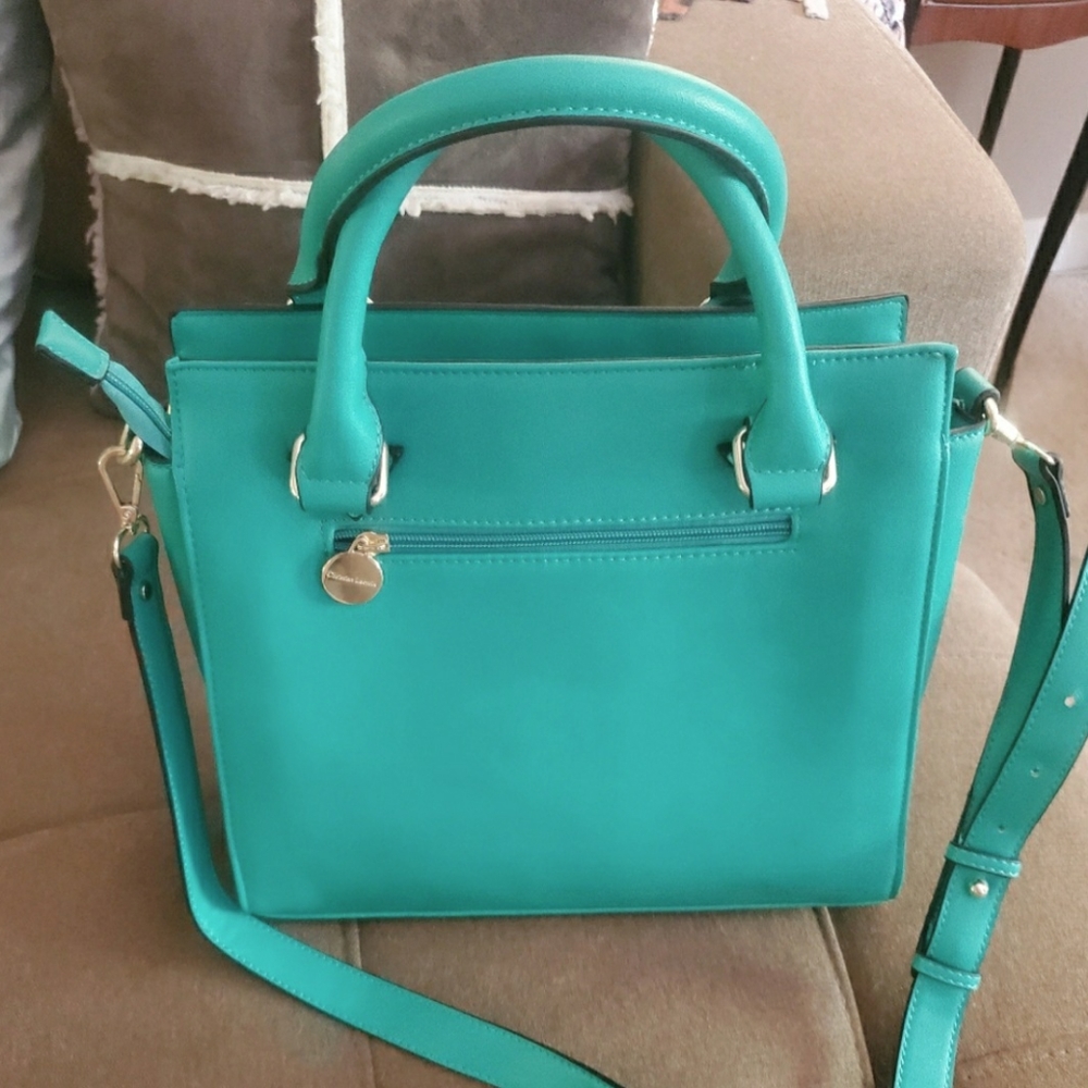 Stunning 💯 Christian Lacroix Teal Satchel - Picture 5 of 16